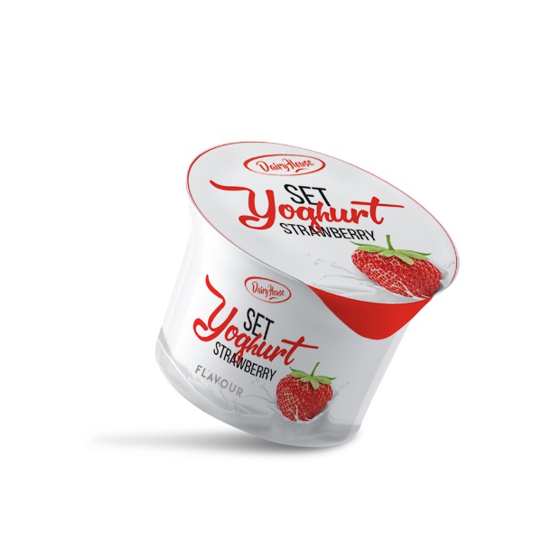 Dairy House Stawberry Set Yoghurt 80G - DAIRY HOUSE - Yogurt - in Sri Lanka