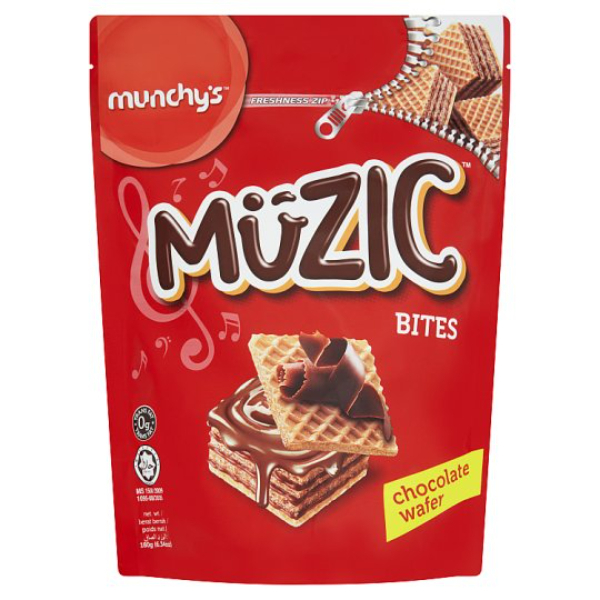 Muzic Bites Chocolate Wafer 180G - MUZIC - Biscuits - in Sri Lanka