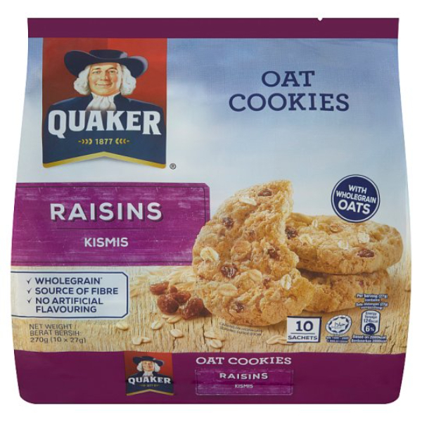 Quaker Oat Cookies Raisins 270G - QUAKER OAT - Biscuits - in Sri Lanka