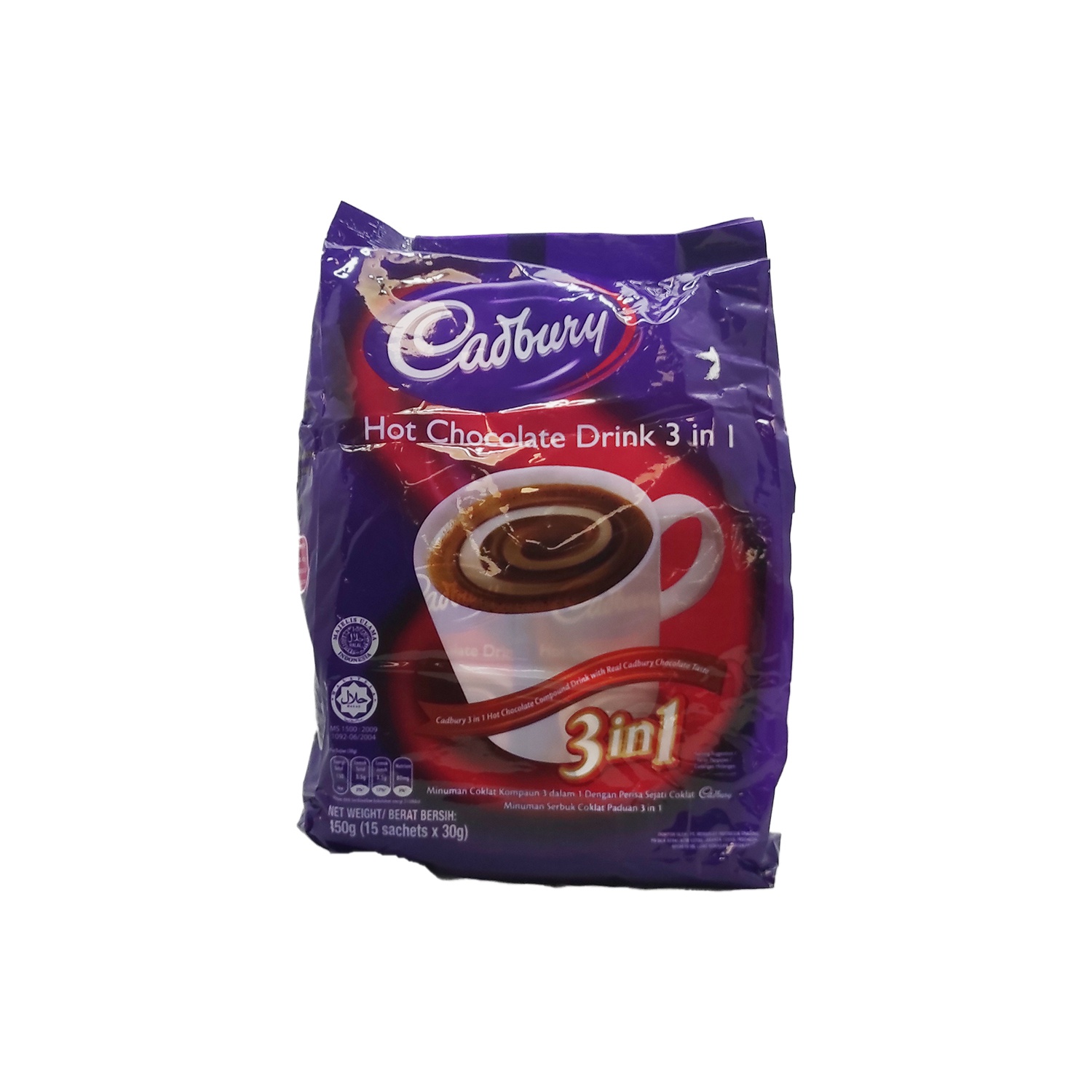 Cadbury Hot Chocolate Drink 3 In 1 15S 450G - CADBURY - Chocolate & Malt Drinks - in Sri Lanka
