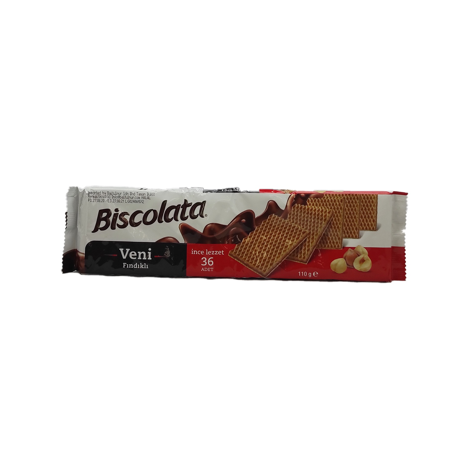 Biscolata Wafer Hazelnut 110G - BISCOLATA - Biscuits - in Sri Lanka