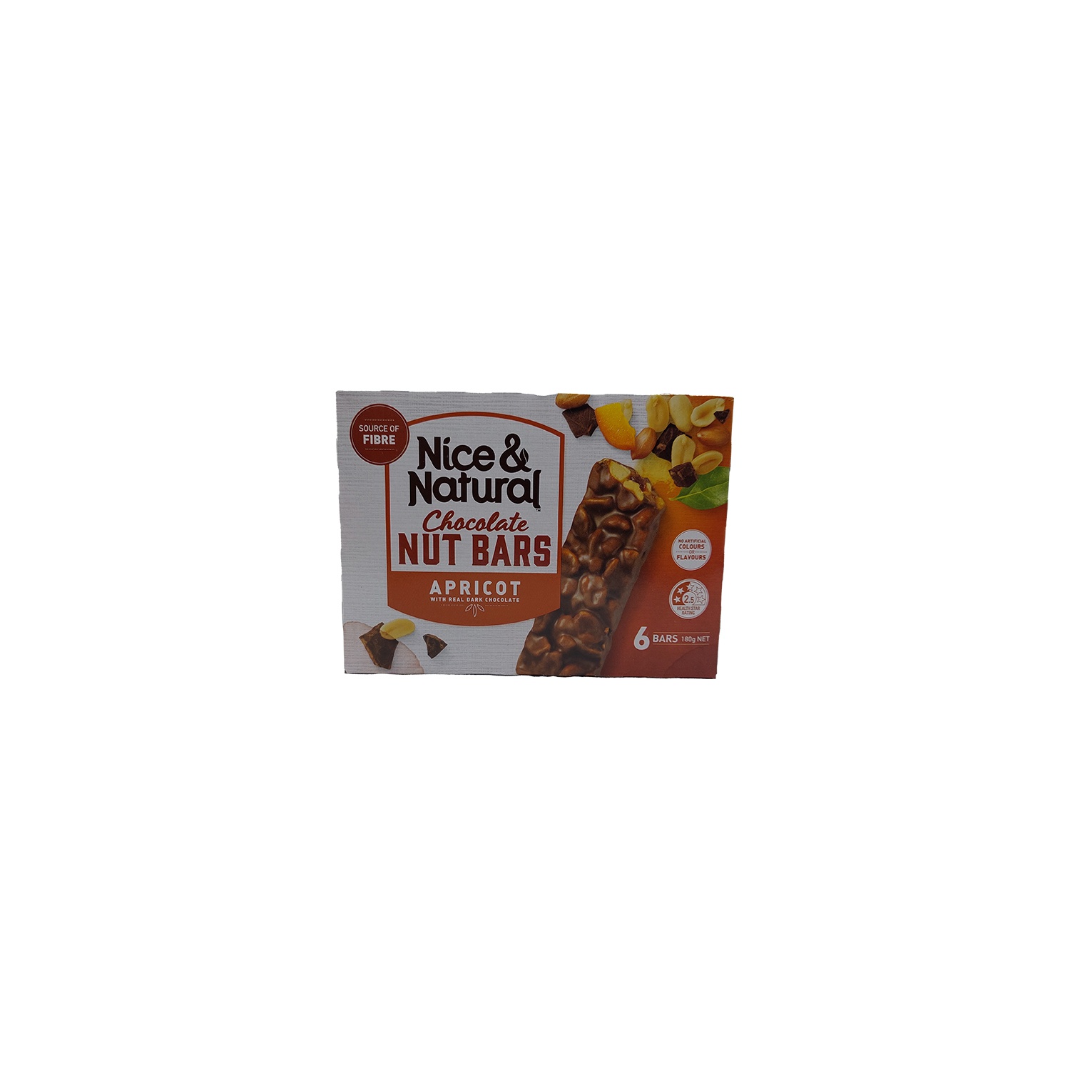 Nice & Natural Chocolate Nut Bars Apricot 180G - NICE & NATURAL - Cereals - in Sri Lanka