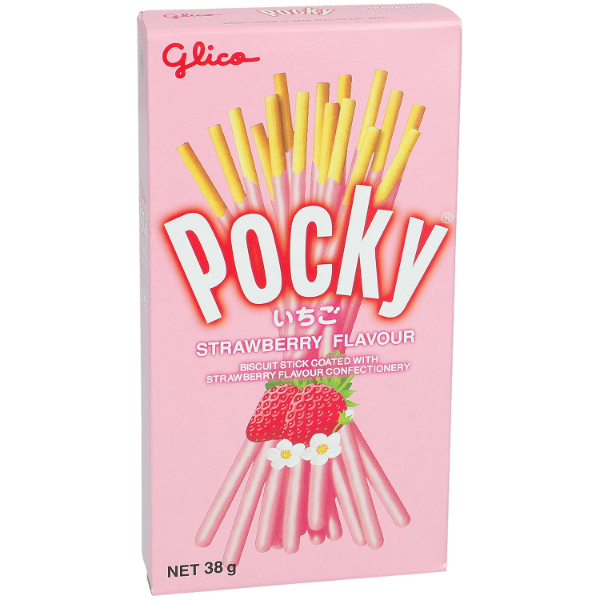 Pocky Sticks Strawberry Flavour 38G - POCKY STICKS - Biscuits - in Sri Lanka