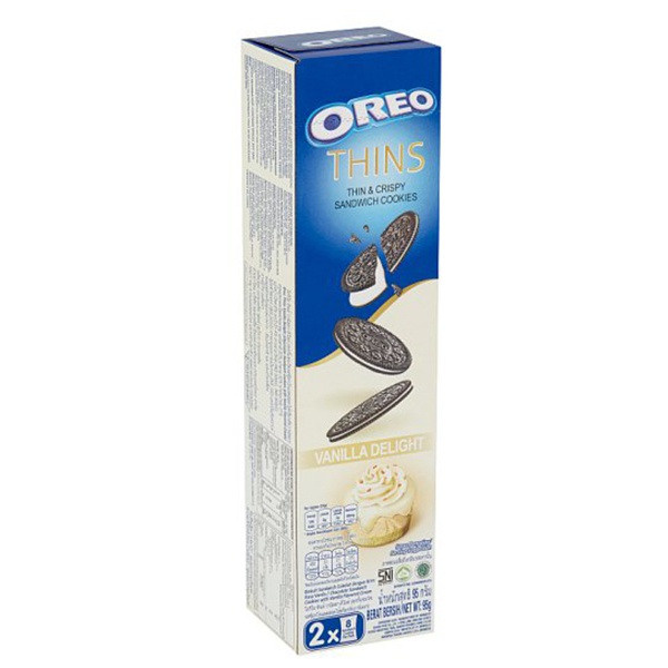 Oreo Biscuit Thins Vanilla Delight 95G - OREO - Biscuits - in Sri Lanka