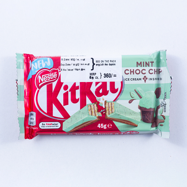 Kit Kat Mint Choco Chip Bar 45G - KIT KAT - Confectionary - in Sri Lanka