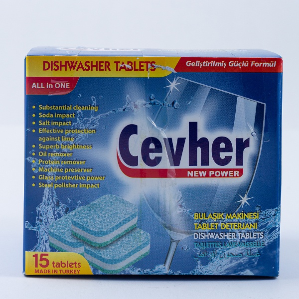 Cevher Dishwasher Tablets 15Pcs - CEVHER - Cleaning Consumables - in Sri Lanka