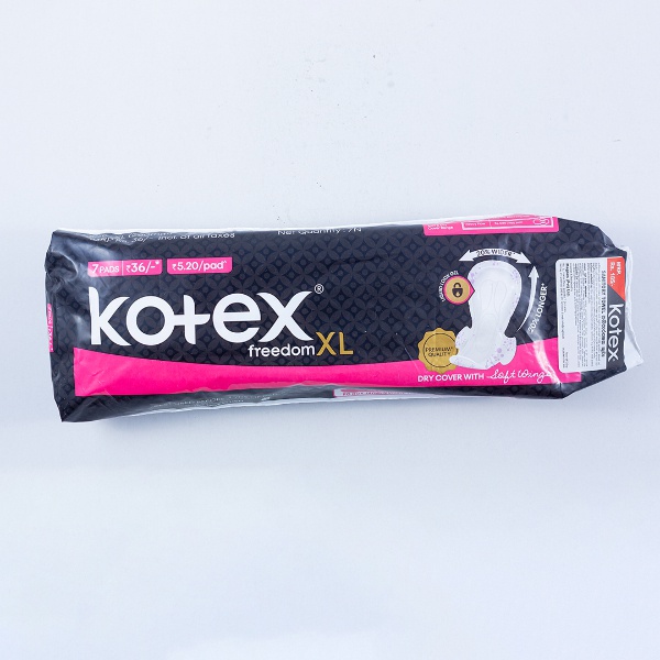 Kotex Freedom Sanitary Napkings Dry Cover Xl 7Pcs - KOTEX - Personal Hygiene - in Sri Lanka
