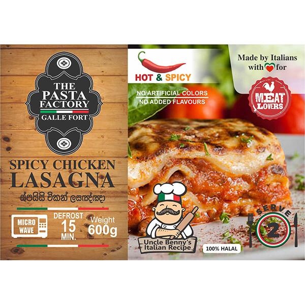 The Pasta Factory Spicy Chicken Lasagna 600G - THE PASTA FACTORY - Frozen Ready To Eat Meals - in Sri Lanka