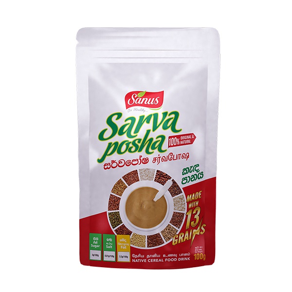 SANUS SARVAPOSHA CEREAL FOOD DRINK 100G - SANUS - Cereals - in Sri Lanka