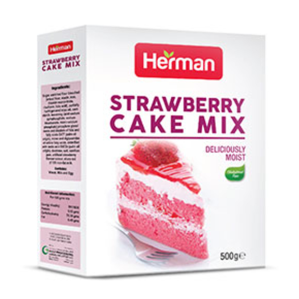 Herman Strawberry Cake Mix 500G - HERMAN - Dessert & Baking - in Sri Lanka