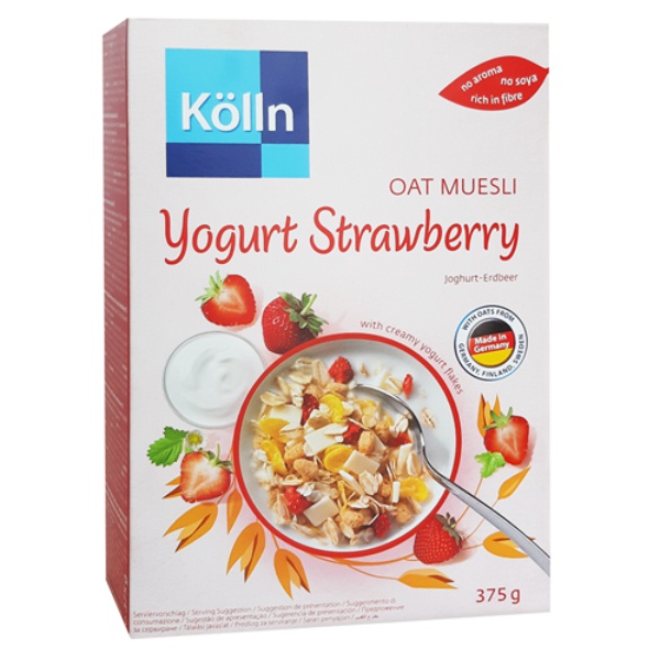 Kölln Oat Muesli Yogurt Strawberry 375G - KÖLLN - Cereals - in Sri Lanka