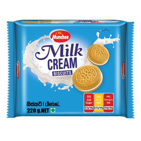 Munchee Biscuit Milk Cream 255G - MUNCHEE - Biscuits - in Sri Lanka