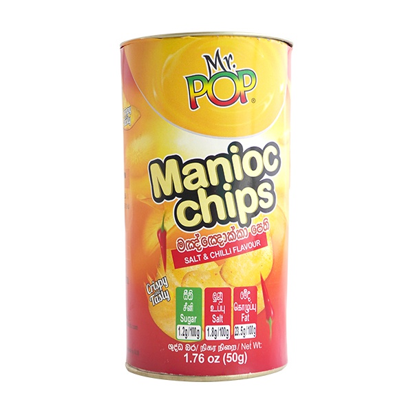 Mr. Pop Manioc Chips Salt & Chilli 50G - MR. POP - Snacks - in Sri Lanka