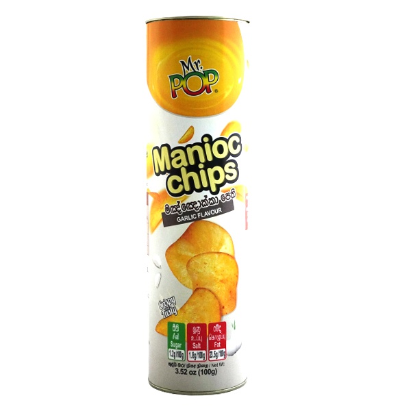 Mr. Pop Manioc Chips Garlic 100G - MR. POP - Snacks - in Sri Lanka