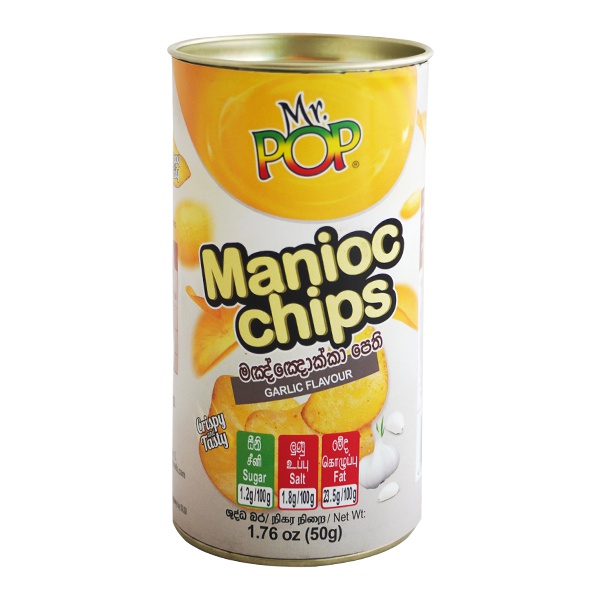 Mr. Pop Manioc Chips Garlic 50G - MR. POP - Snacks - in Sri Lanka