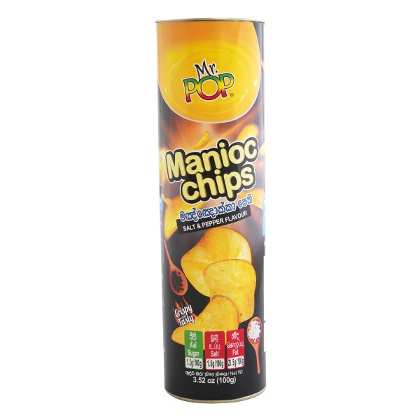 Mr. Pop Manioc Chips Salt & Pepper 100G - MR. POP - Snacks - in Sri Lanka