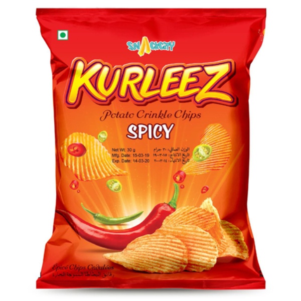 Snackcity Kurleez Potato Chips Spicy 70G - SNACKCITY - Snacks - in Sri Lanka