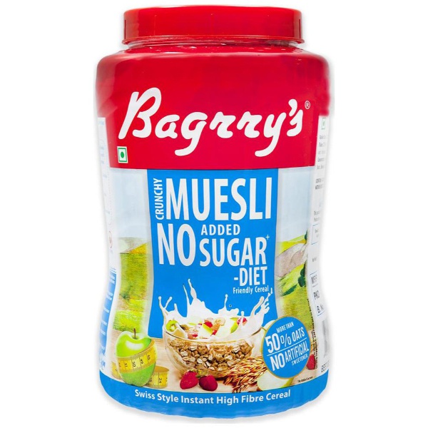 Bagrry'S Crunchy Muesli No Added Sugar Diet 1000G - BAGRRY'S - Cereals - in Sri Lanka