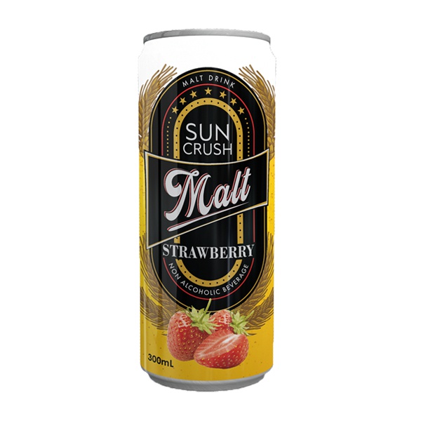 Sun Crush Non Alcoholic Malt Strawberry Flavoured Drink 300Ml - SUN CRUSH - Non Alcoholic Beer & Wine - in Sri Lanka