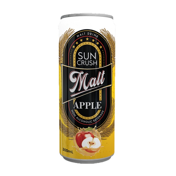 Sun Crush Non Alcoholic Malt Apple Flavoured Drink 300Ml - SUN CRUSH - Non Alcoholic Beer & Wine - in Sri Lanka