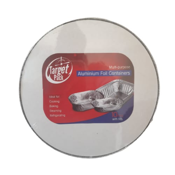 Target Pack Aluminium Foil Container Withlid Round 700Ml 10Pc Glomark.lk
