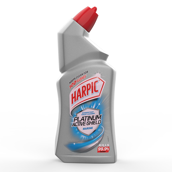 Harpic Toilet Bowl Cleaner Platinum Active Shield Marine 500Ml - HARPIC - Cleaning Consumables - in Sri Lanka