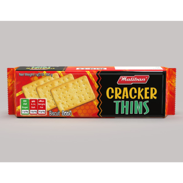 Maliban Crackers Thins 190G - MALIBAN - Biscuits - in Sri Lanka