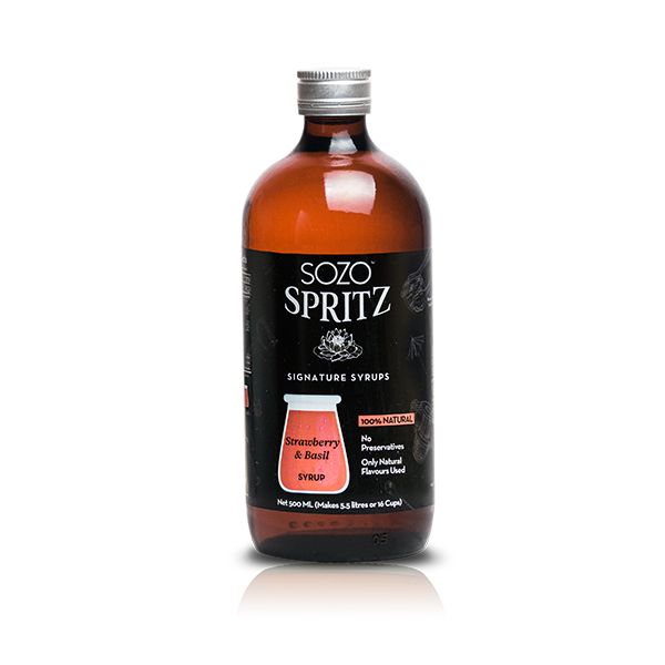 Sozo Sppritz Strawberry & Basil Syrup 500Ml - SOZO - Concentrated Fruit Drink - in Sri Lanka