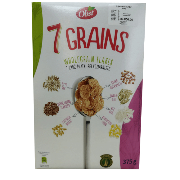 Obst 7 Grains Wholegrain Flakes 375G - OBST - Cereals - in Sri Lanka