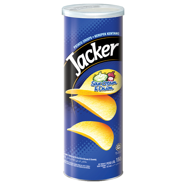 Jacker Potato Chips Sour Cream & Onion 150G - JACKER - Snacks - in Sri Lanka