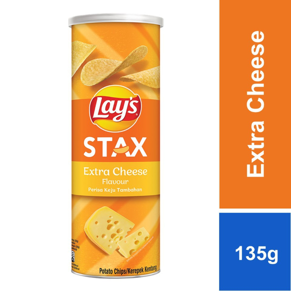 Lays Stax Extra Cheese Potato Chips 135G - LAYS - Snacks - in Sri Lanka