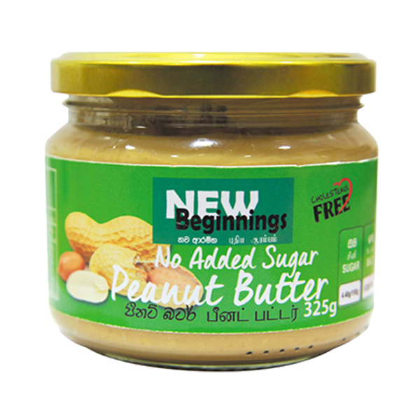 New Beginings Peanut Butter No Added Sugar 325G - NEW BEGININGS - Spreads - in Sri Lanka