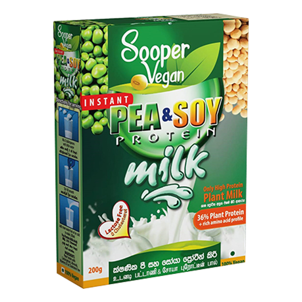 Sooper Vegan Instant Pea & Soy Protein Milk 200G - SOOPER VEGAN - Milk Foods - in Sri Lanka