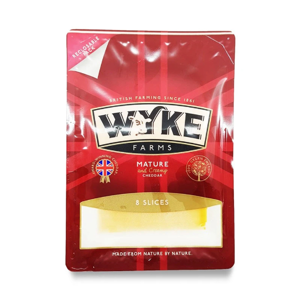 Wyke Farms Cheddar Cheese Sliced Matured Coloured 160G - WYKE FARMS - Cheese - in Sri Lanka