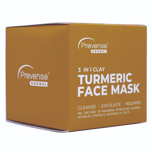 Prevense Herbal 3 In 1 Clay Turmeric Face Mask 75G - PREVENSE - Facial Care - in Sri Lanka