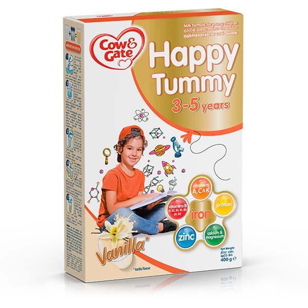 Cow&Gate Happy Tummy Milk Powder 3-5Y Vanilla 400G - COW&GATE - Baby Food - in Sri Lanka