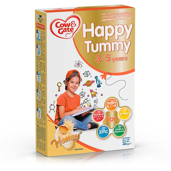 Cow&Gate Happy Tummy Milk Powder 3-5Y Honey 400G - COW&GATE - Baby Food - in Sri Lanka