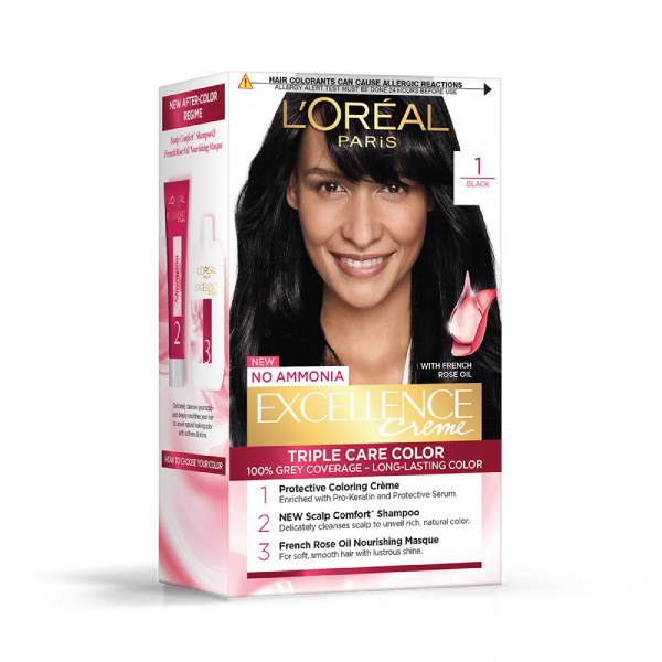 L'Oreal Excellence Cream Hair Color Black No.1 100Ml - L'OREAL - Hair Care - in Sri Lanka