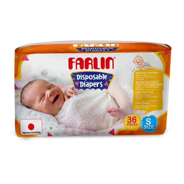 Farlin Baby Diaper Small 36Pcs - FARLIN - Baby Need - in Sri Lanka