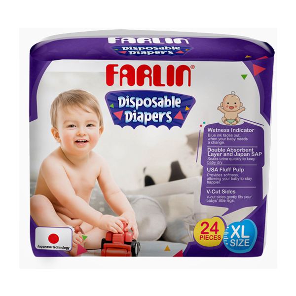 Farlin Baby Diaper Extra Large 24Pcs - FARLIN - Baby Need - in Sri Lanka