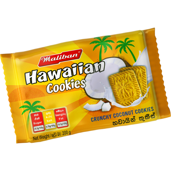 Maliban Hawaiian Cookies Biscuit 200G - MALIBAN - Biscuits - in Sri Lanka