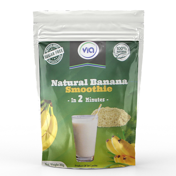 Via Natutal Banana Smoothie 30G - VIA NATURAL - Concentrated Fruit Drink - in Sri Lanka
