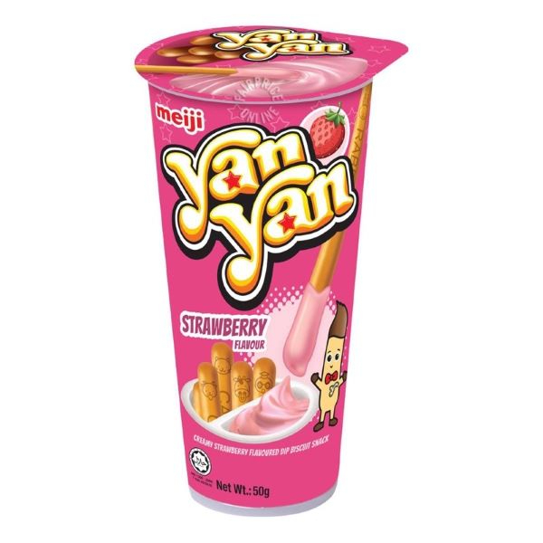 Meiji Yam Yam Strawberry Flavour Snack 44G - MEIJI - Snacks - in Sri Lanka