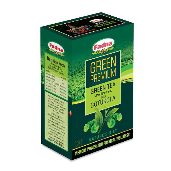 Fadna Green Premium With Gotukola Tea 18S 36G - FADNA - Tea - in Sri Lanka