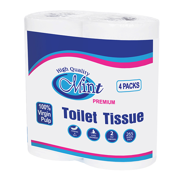 Mint Toilet Tissue Rolls 2Ply 4S - MINT - Paper Goods - in Sri Lanka