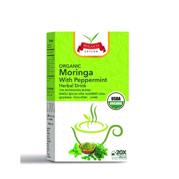 Rolanta Organic Moringa With Peppermint Herbal Drink 20S 40G - ROLANTA - Tea - in Sri Lanka