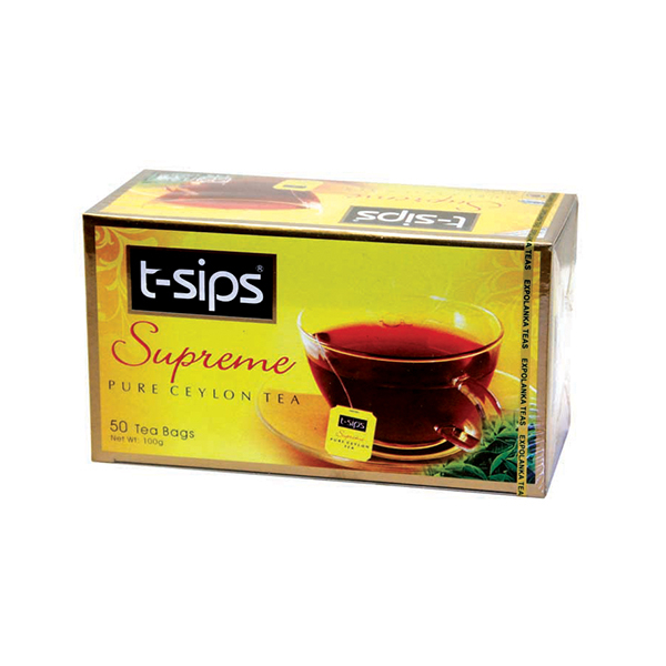 T-Sips Supreme Pure Ceylon Tea 50S 100G - T-SIPS - Tea - in Sri Lanka