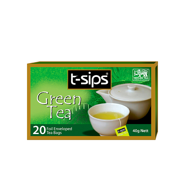 T-Sips Green Tea 20S 40G - T-SIPS - Tea - in Sri Lanka