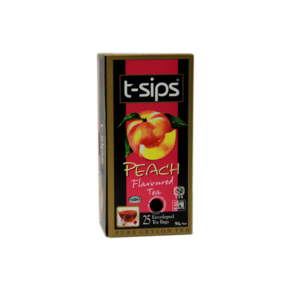 T-Sips Peach Flavoured Tea 20S 40G - T-SIPS - Tea - in Sri Lanka