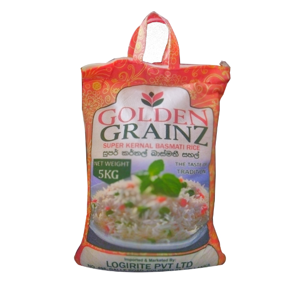 Golden Grainz Super Kernal Basmathi Rice 5Kg - GOLDEN GRAINZ - Pulses - in Sri Lanka